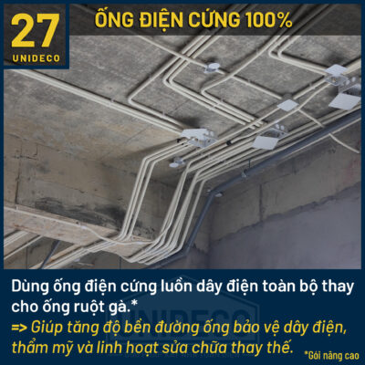 Sử dụng ống điện cứng cho hệ thống điện của Unideco, tăng cường an toàn điện