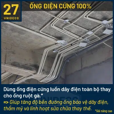 Sử dụng ống điện cứng cho hệ thống điện của Unideco, tăng cường an toàn điện