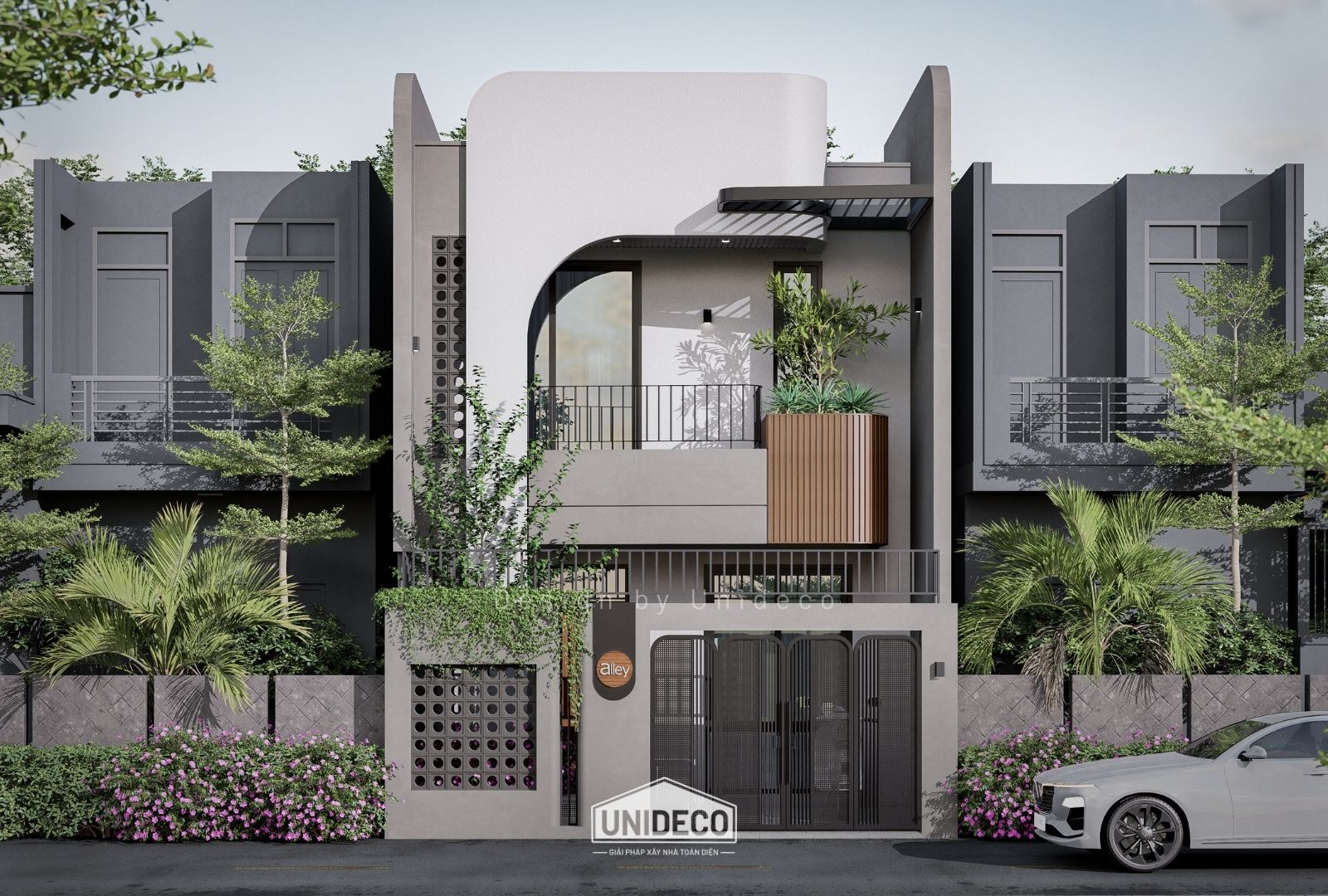 điểm chạm thị giác nhà phố 2 tầng