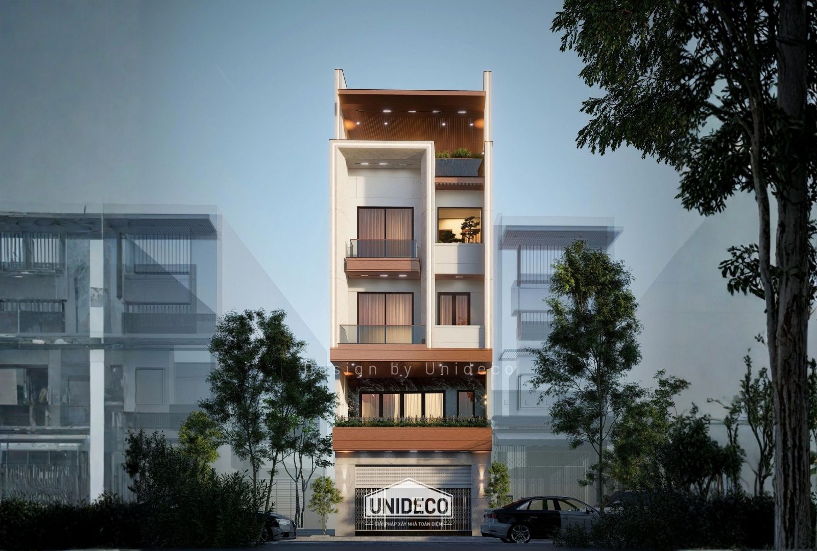 xây nhà phố cao tầng