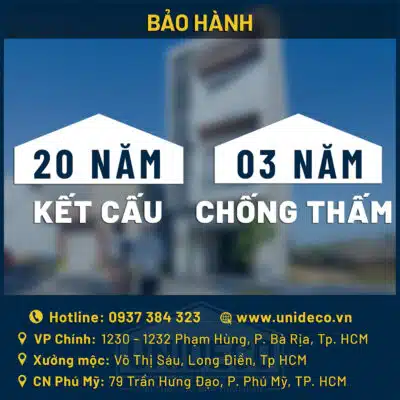 Chính sách bảo hành và hậu mãi vượt trội của Unideco, cam kết chất lượng