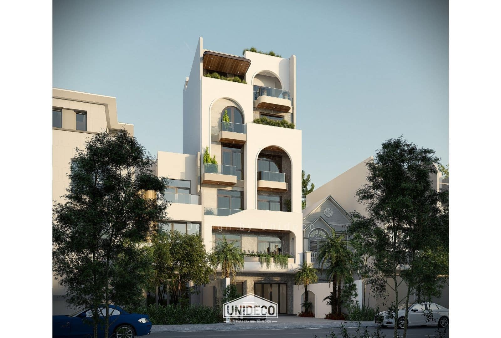 kiến trúc vòm nhà phố hiện đại