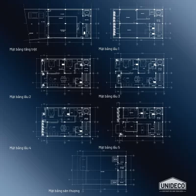 Mặt bằng công năng nhà ở kết hợp kinh doanh Unideco