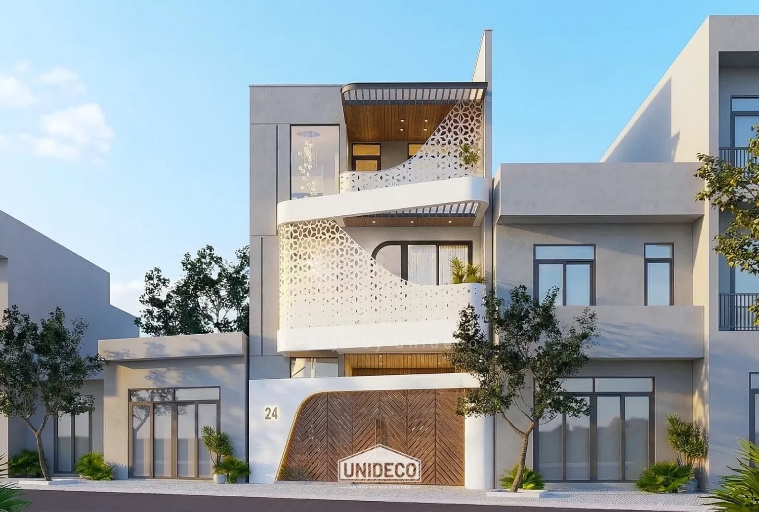 mặt tiền ngôn ngữ đường cong - hiện đại - bà rịa