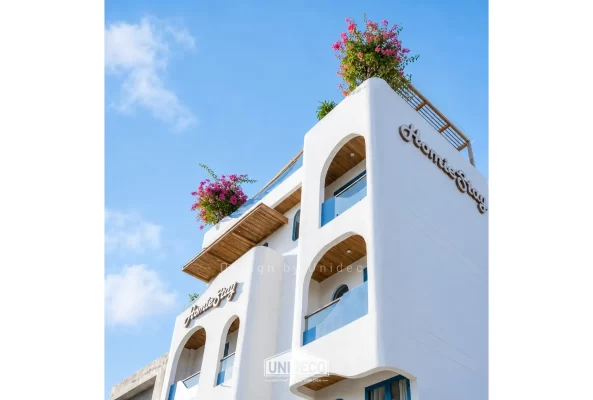 Công trình dịch vụ 5 tầng homie stay Santorini