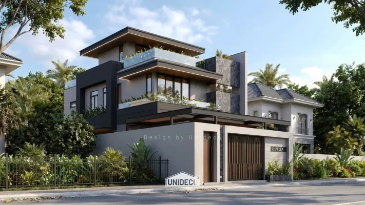 Thiết kế kiến trúc biệt thự hiện đại BR