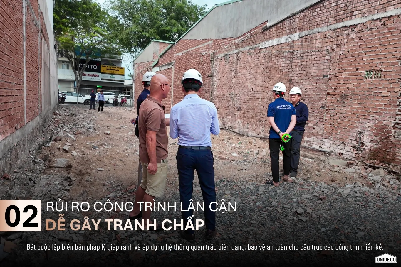 Biện pháp thi công móng sâu và hệ thống quan trắc bảo vệ nhà liền kề của Unideco.