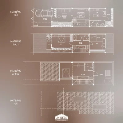 Sơ đồ công năng nhà phố 2 tầng BR